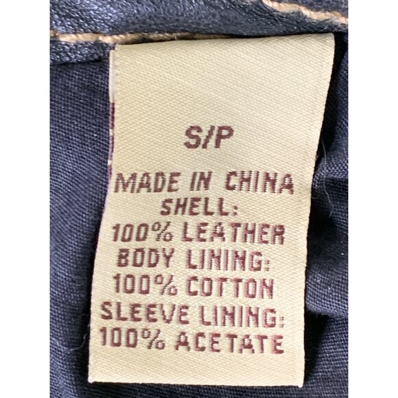 Tommy Bahama Mens Black Leather Jacket Small S Full Zip EUC RFF10661 - Picture 2 of 12